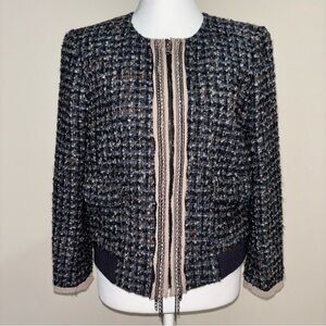 Ann Taylor Loft women’s Tweed Bomber Size M